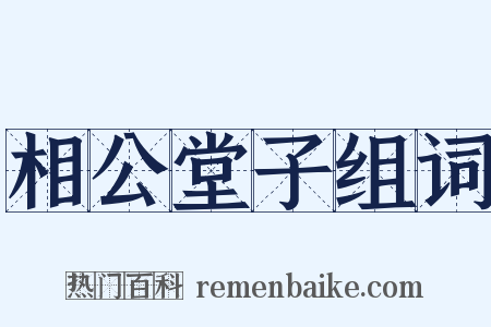 相公堂子组词是什么意思的图片